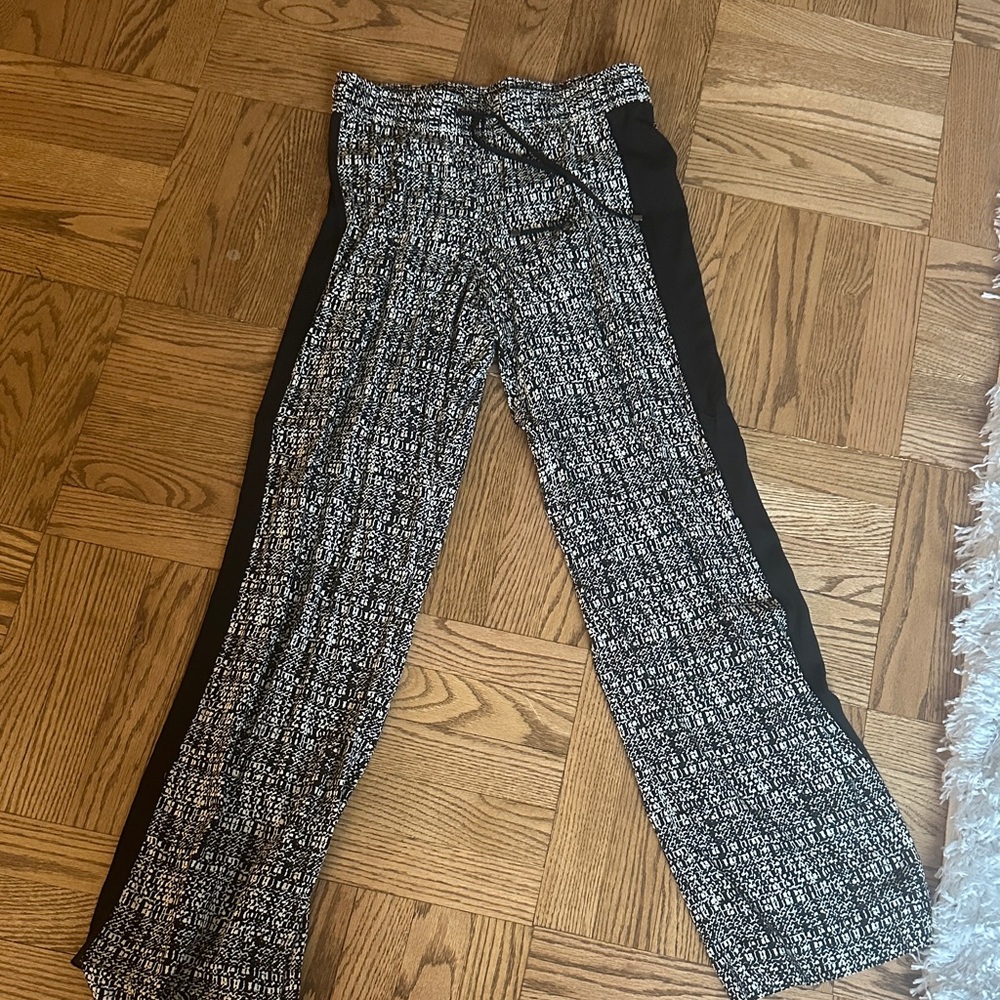 Kenar Black and White Patterned Pants